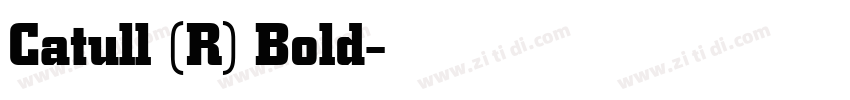 Catull (R) Bold字体转换
